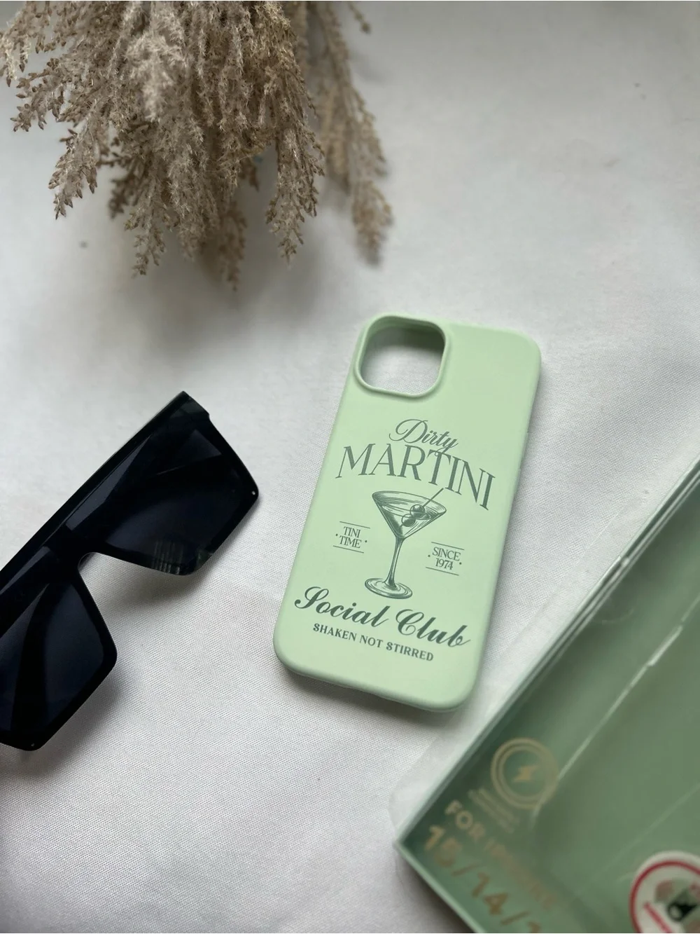 Dirty Martini Social Club iPhone Case - Mint Green new